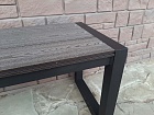Садовая скамейка из ДПК на алюминиевом каркасе